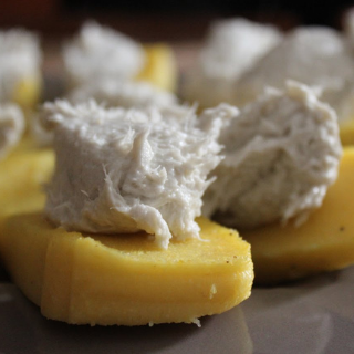 Creamy salted codfish with polenta