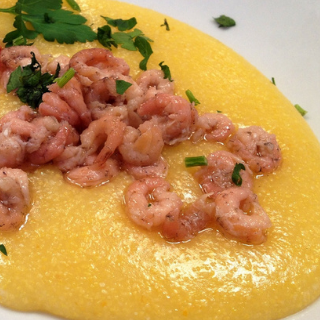 Schie (prawns) with polenta